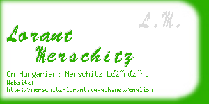 lorant merschitz business card